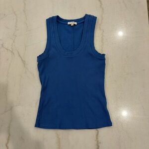 Z SUPPLY sirena rib tank top XS beautiful blue